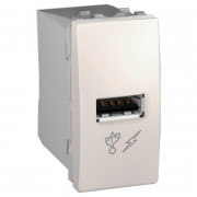Розетка USB Schneider Electric Unica 1-модуль слоновая кость MGU3.428.25