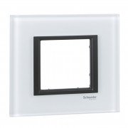 Рамка 1-постовая Schneider Electric Unica Class белое стекло MGU68.002.7C2