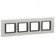 Рамка 4-постова Schneider Electric Unica Class біле скло MGU68.008.7C2