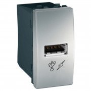 Розетка USB Schneider Electric Unica 1-модуль алюминий MGU3.428.30