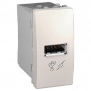 Розетка USB Schneider Electric Unica 1-модуль слоновая кость MGU3.428.25