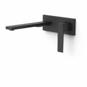 Смеситель для раковины Tres Slim Exclusive настенный однорычажный черный матовый 20230012NM