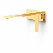 Смеситель для раковины Tres Slim Exclusive настенный однорычажный золото 20230012OR