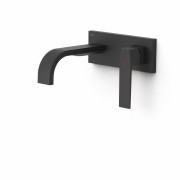 Смеситель для раковины Tres Slim Exclusive настенный однорычажный черный матовый 20230013NM
