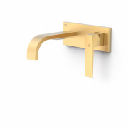 Змішувач для раковини Tres Slim Exclusive настінний одноважільний золото матовий 20230013OM