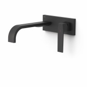 Смеситель для раковины Tres Slim Exclusive настенный однорычажный черный матовый 20230014NM