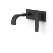 Смеситель для раковины Tres Slim Exclusive настенный однорычажный черный матовый 20230013NM