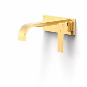 Смеситель для раковины Tres Slim Exclusive настенный однорычажный золото 20230013OR
