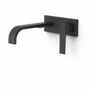 Смеситель для раковины Tres Slim Exclusive настенный однорычажный черный матовый 20230014NM