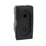 Розетка Schneider Electric Unica с защитными шторками 10А графит MGU3.031.12