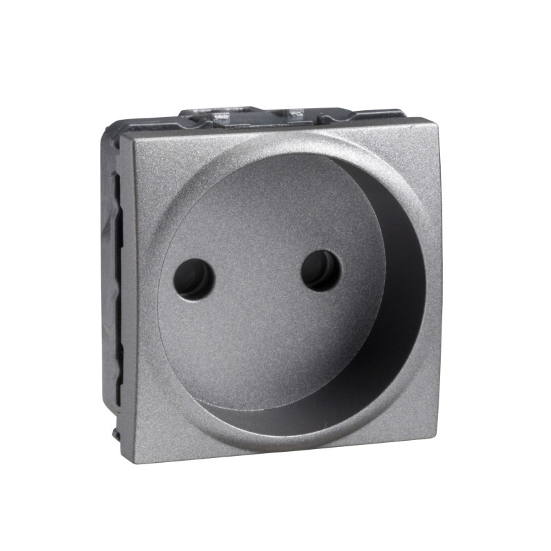 Розетка Schneider Electric Unica с защитными шторками 16А графит MGU3.033.12