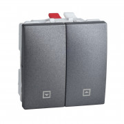 Выключатель для жалюзи Schneider Electric Unica 2 модуля графит MGU3.208.12