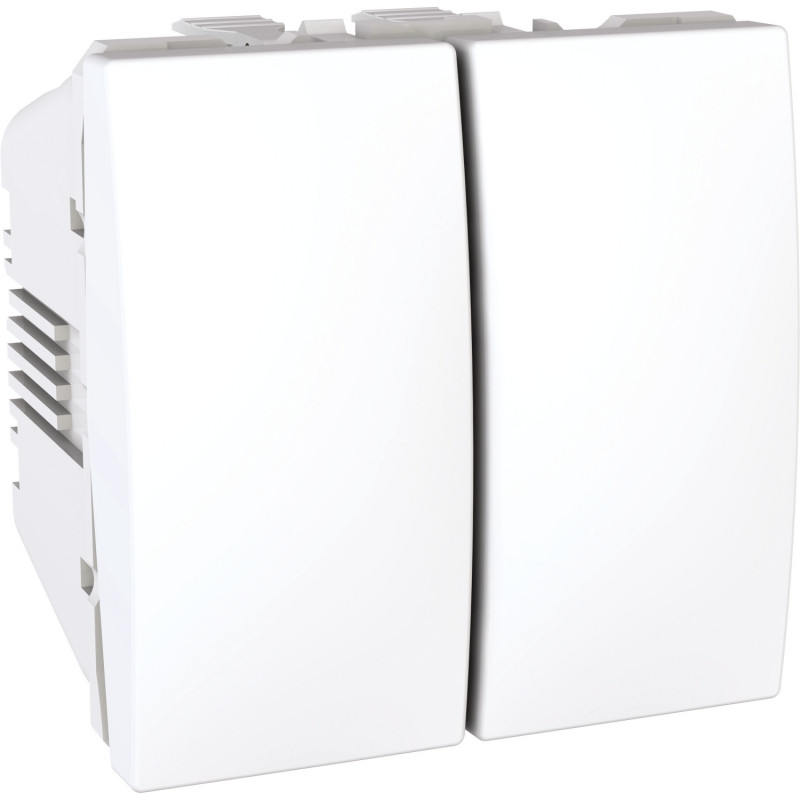 Выключатель проходной Schneider Electric Unica 2-клавишный схема 6+6 белый MGU3.213.18