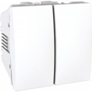 Выключатель проходной Schneider Electric Unica 2-клавишный схема 6+6 белый MGU3.213.18