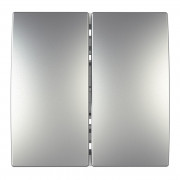 Выключатель проходной Schneider Electric Unica 2-клавишный схема 6+6 алюминий MGU3.213.30