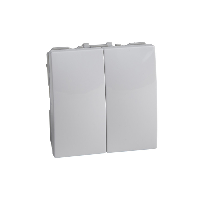 Вимикач Schneider Electric Unica 2-клавішний схема 5 білий MGU3.211.18