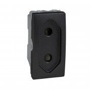 Розетка Schneider Electric Unica с защитными шторками 10А графит MGU3.031.12