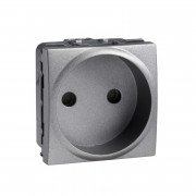 Розетка Schneider Electric Unica с защитными шторками 16А графит MGU3.033.12