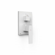 Смеситель для душа Tres Slim Exclusive (2 канала) встраиваемый однорычажный белый матовый 20228001BM