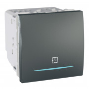 Таймер Schneider Electric Unica нажимной 8А графит MGU3.535.12