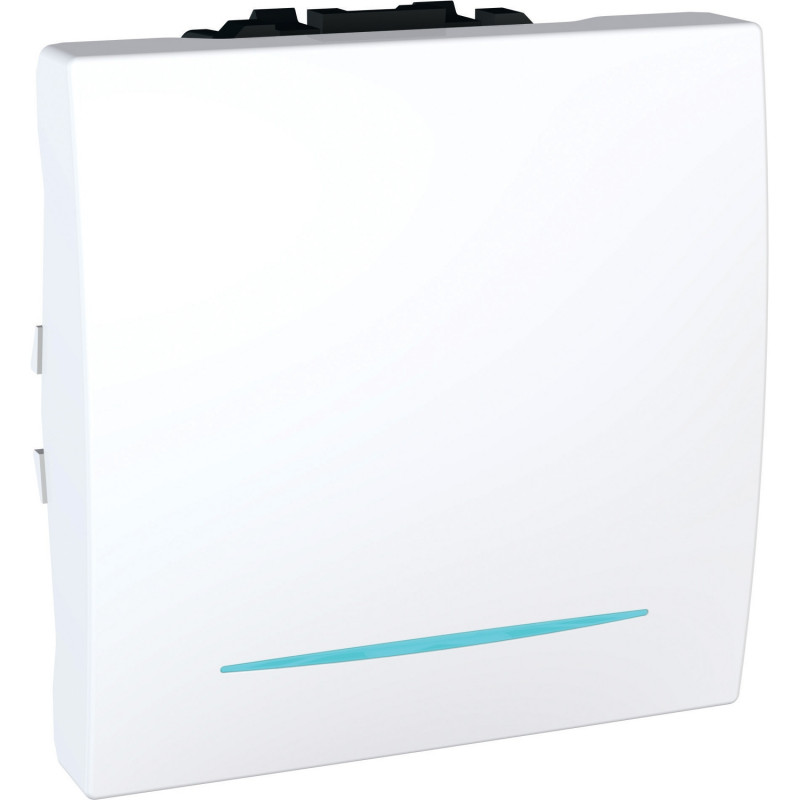 Вимикач прохідний Schneider Electric Unica схема 6 з підсвічуванням білий MGU3.263.18N