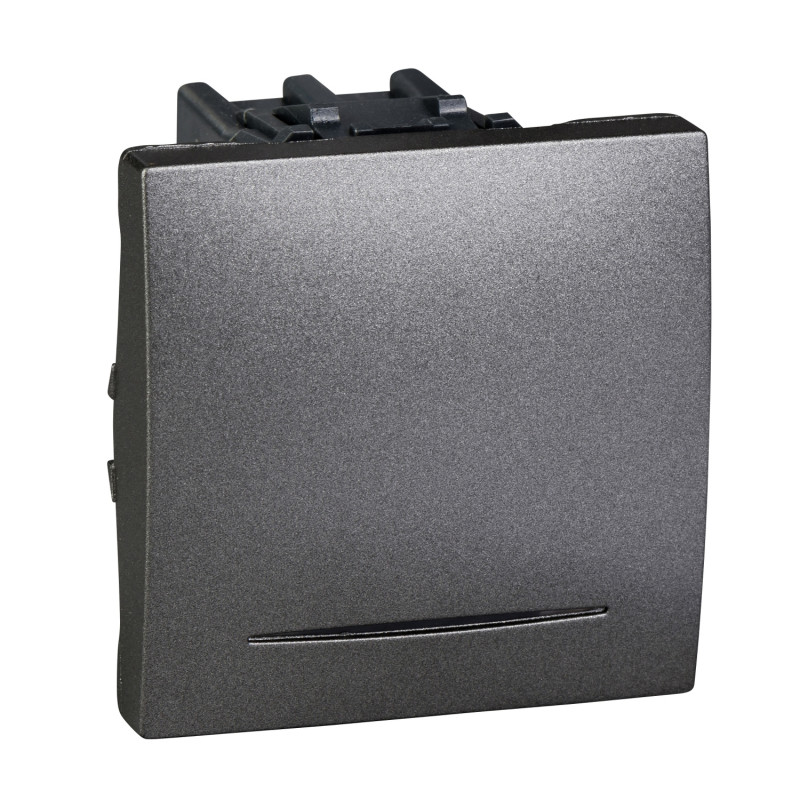 Выключатель проходной Schneider Electric Unica схема 6 с индикацией графит MGU3.263.12S