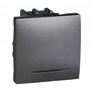 Выключатель проходной Schneider Electric Unica схема 6 с индикацией графит MGU3.263.12S