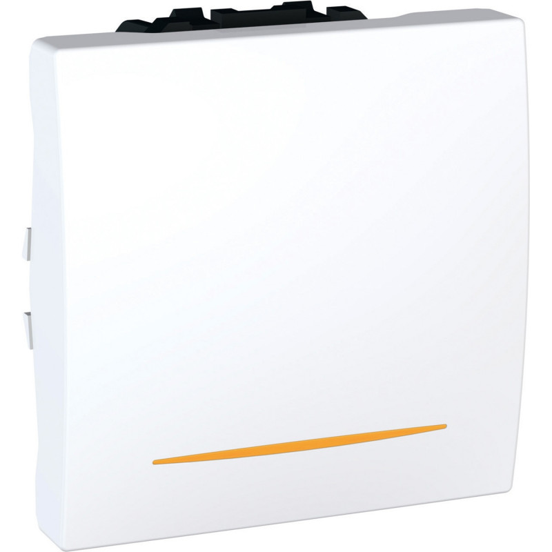 Вимикач Schneider Electric Unica 1-клавішний схема 1 з індикацією білий MGU3.261.18S