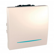 Выключатель Schneider Electric Unica 1-клавишный схема 1 с подсветкой слоновая кость MGU3.261.25N