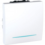 Выключатель Schneider Electric Unica 1-клавишный схема 1 с подсветкой белый MGU3.261.18N