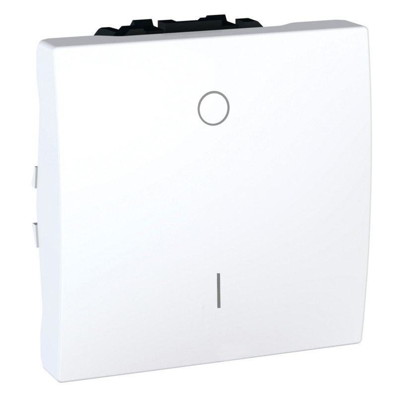 Вимикач Schneider Electric Unica 1-клавішний 2-полюсний схема 2 білий MGU3.262.18