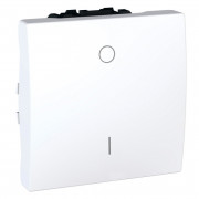 Выключатель Schneider Electric Unica 1-клавишный 2-полюсный схема 2 белый MGU3.262.18