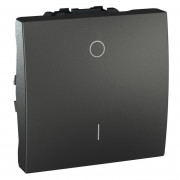 Выключатель Schneider Electric Unica 1-клавишный 2-полюсный схема 2 графит MGU3.262.12