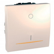 Выключатель Schneider Electric Unica 2-полюсный схема 2 с индикацией слоновая кость MGU3.262.25S