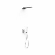 Душова система прихованого монтажу Tres Slim Exclusive з одноважільним змішувачем білий матовий 20228005BM