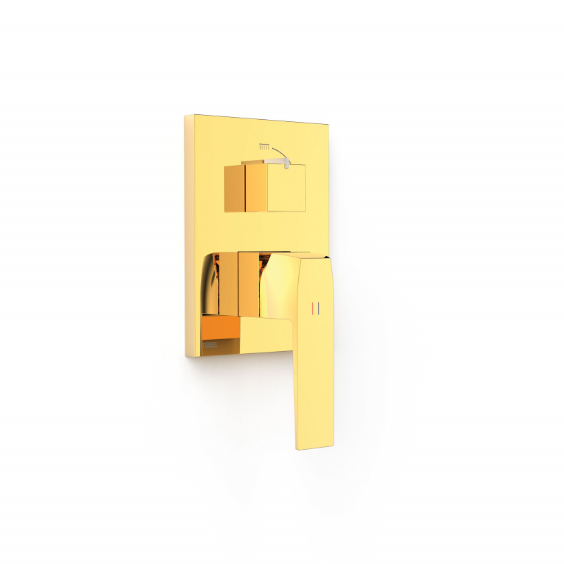 Смеситель для душа Tres Slim Exclusive (2 канала) встраиваемый однорычажный золото 20228001OR