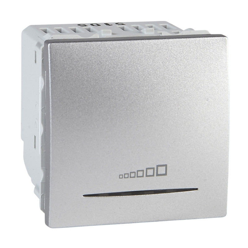 Светорегулятор Schneider Electric Unica нажимной универсальный алюминий MGU3.515.30