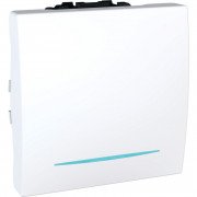 Выключатель проходной Schneider Electric Unica схема 6 с подсветкой белый MGU3.263.18N