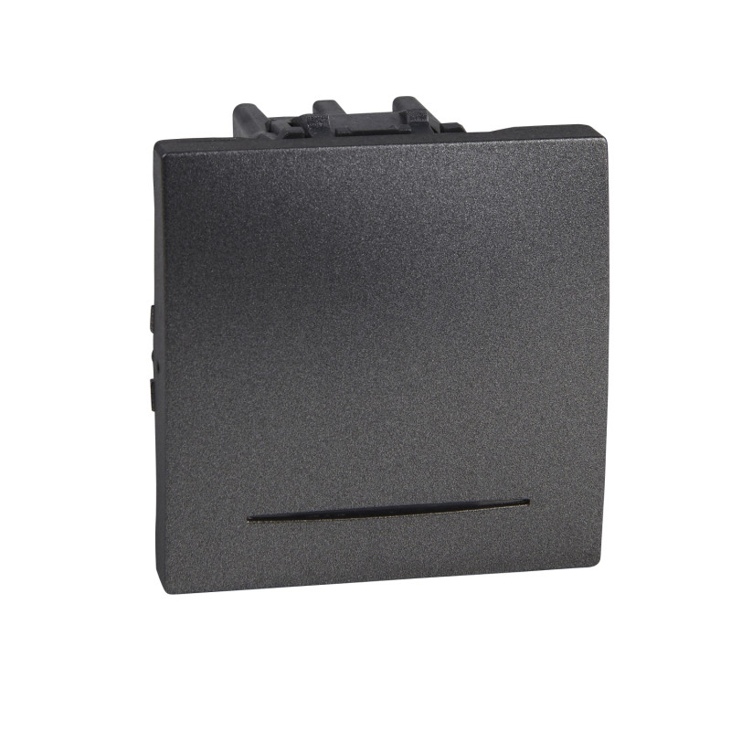 Вимикач прохідний Schneider Electric Unica схема 6 з підсвічуванням графіт MGU3.263.12N