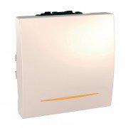 Выключатель проходной Schneider Electric Unica схема 6 с индикацией слоновая кость MGU3.263.25S