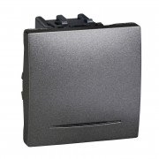 Выключатель проходной Schneider Electric Unica схема 6 с индикацией графит MGU3.263.12S