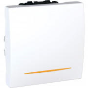 Вимикач Schneider Electric Unica 1-клавішний схема 1 з індикацією білий MGU3.261.18S