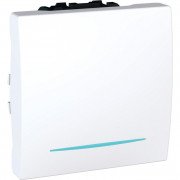 Выключатель Schneider Electric Unica 1-клавишный схема 1 с подсветкой белый MGU3.261.18N