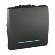 Выключатель Schneider Electric Unica 1-клавишный схема 1 с подсветкой графит MGU3.261.12N