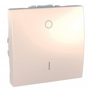 Выключатель Schneider Electric Unica 1-клавишный 2-полюсный схема 2 слоновая кость MGU3.262.25
