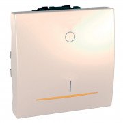 Выключатель Schneider Electric Unica 2-полюсный схема 2 с индикацией слоновая кость MGU3.262.25S