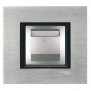 Вимикач Schneider Electric Unica картковий з індикацією алюміній MGU3.540.30