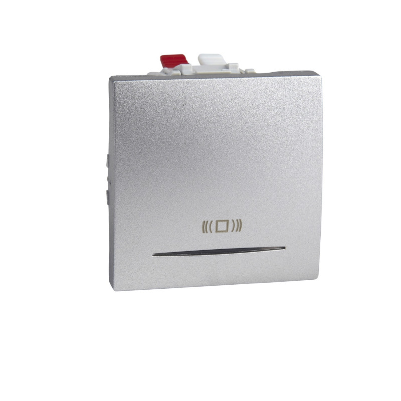 Кнопка дзвінка Schneider Electric Unica з підсвічуванням та символом Дзвінок алюміній MGU3.206.30CN