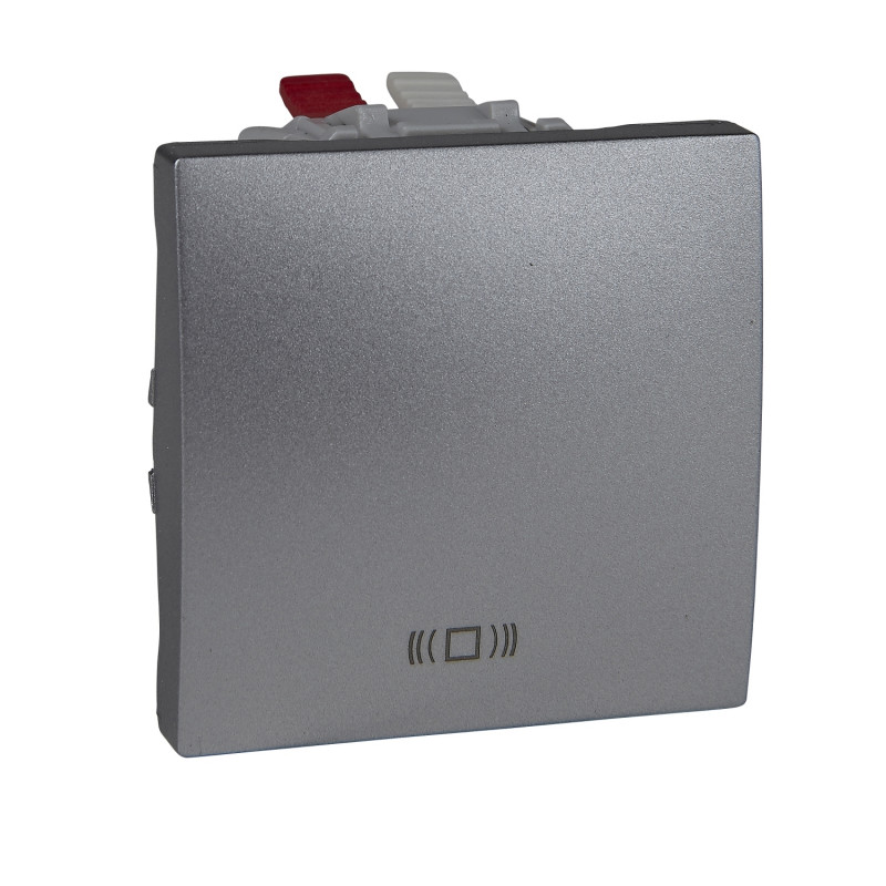 Кнопка звонка Schneider Electric Unica с символом Звонок алюминий MGU3.206.30C