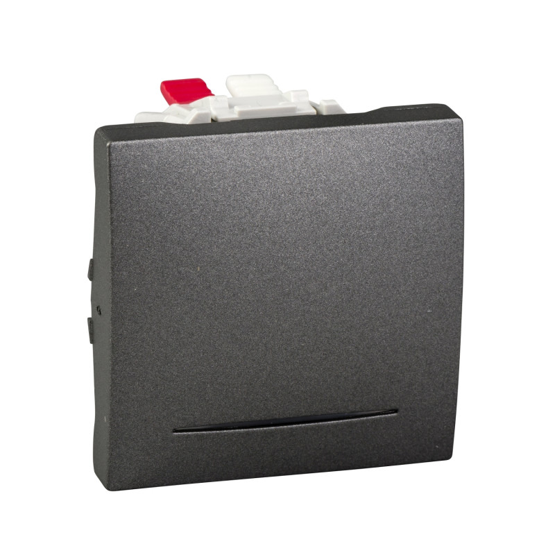 Выключатель проходной Schneider Electric Unica схема 6 с индикацией графит MGU3.203.12S